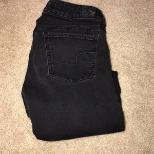 Black American Eagle Skinny Jegging